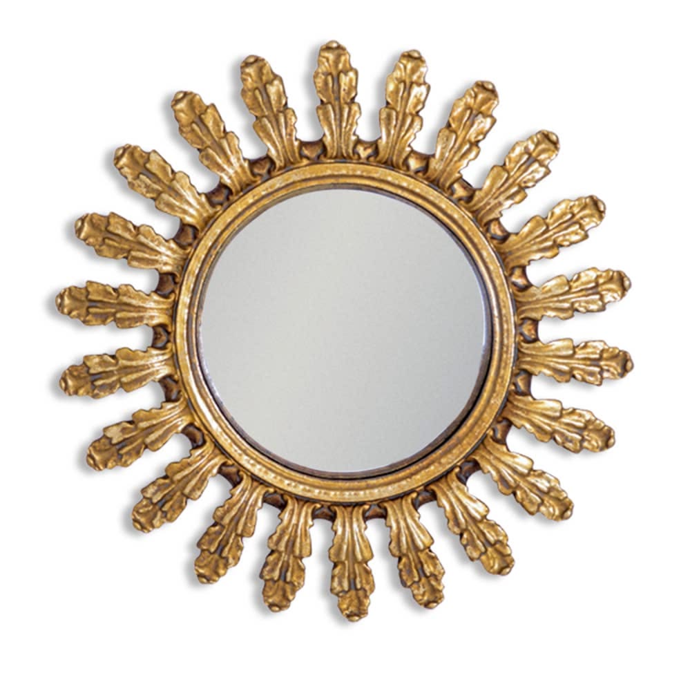 Antique Gold Ornate Round Mirror