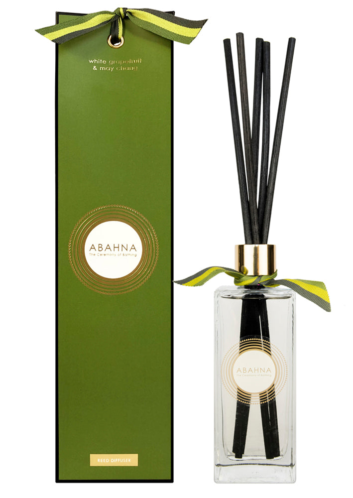 Abahna White Grapefruit & May Chang reed diffuser – uplifting citrus home fragrance