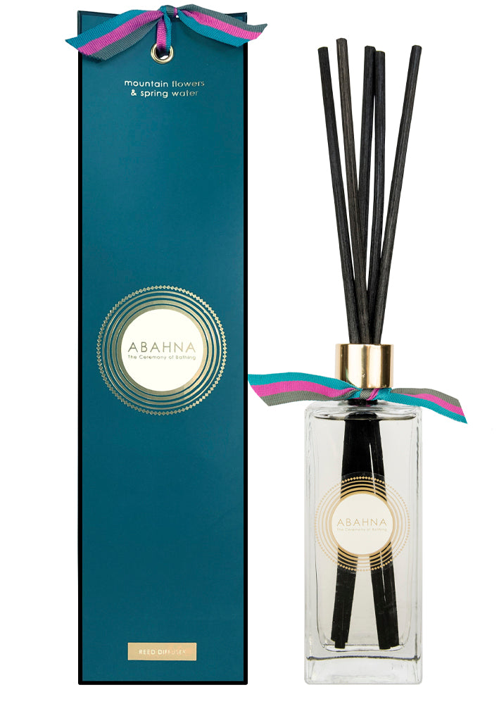 Abahna Mountain Flowers & Spring Water reed diffuser – luxury fresh home fragrance