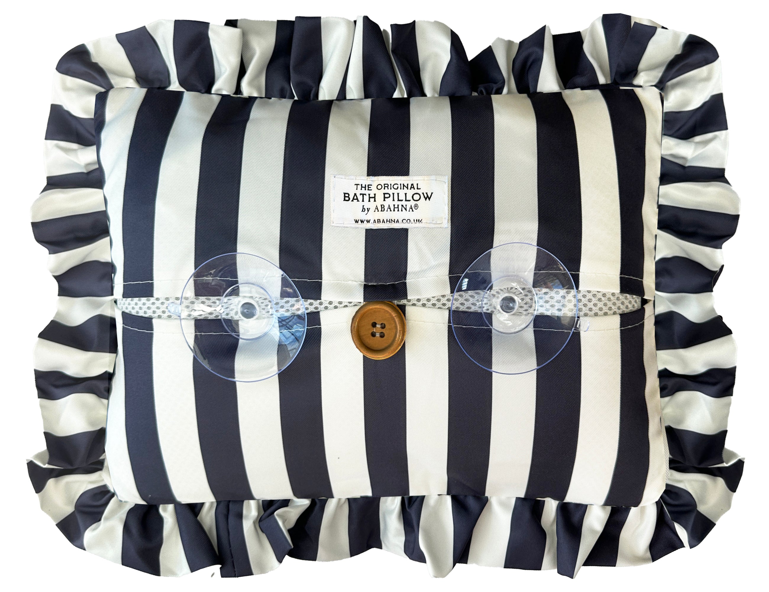 The Original Bath Pillow - charcoal grey & white