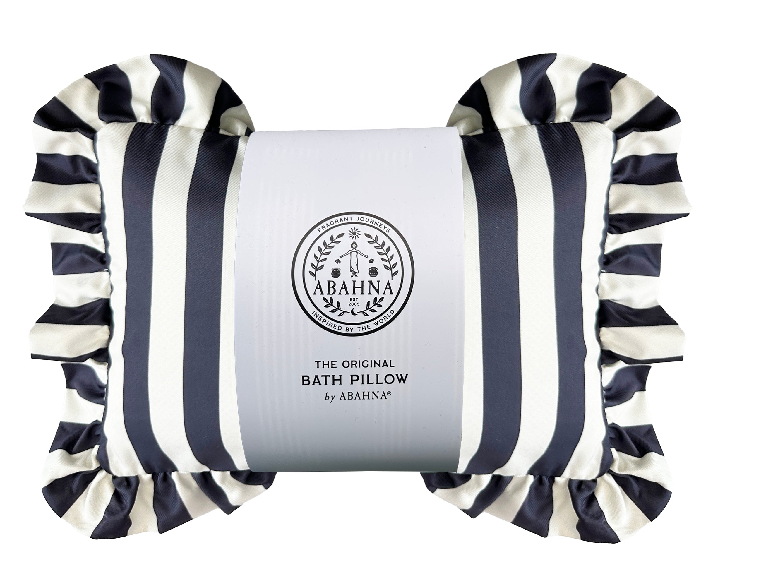 The Original Bath Pillow - charcoal grey & white