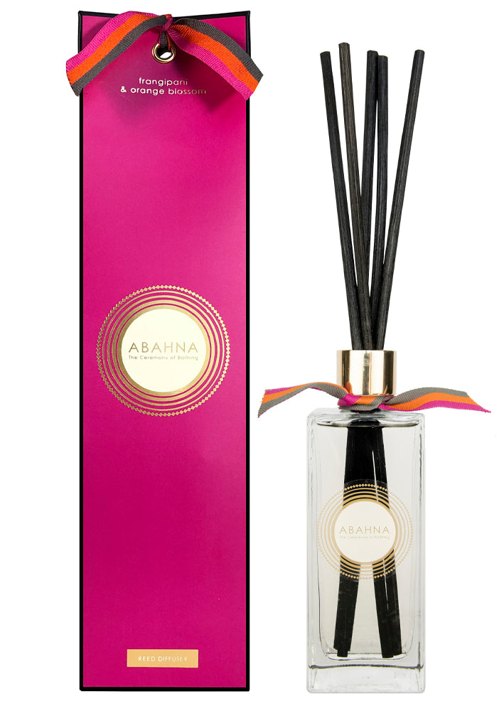 Exotic floral reed diffuser fragrance – Abahna Frangipani & Orange Blossom