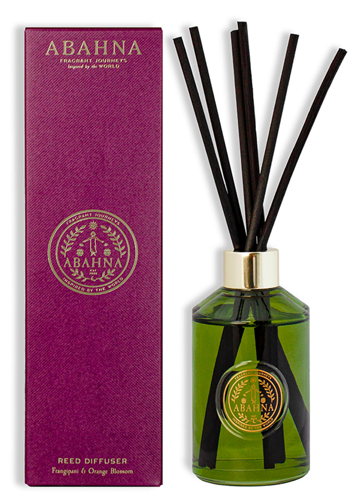 Frangipani & Orange Blossom reed diffuser with matching hand wash – Abahna