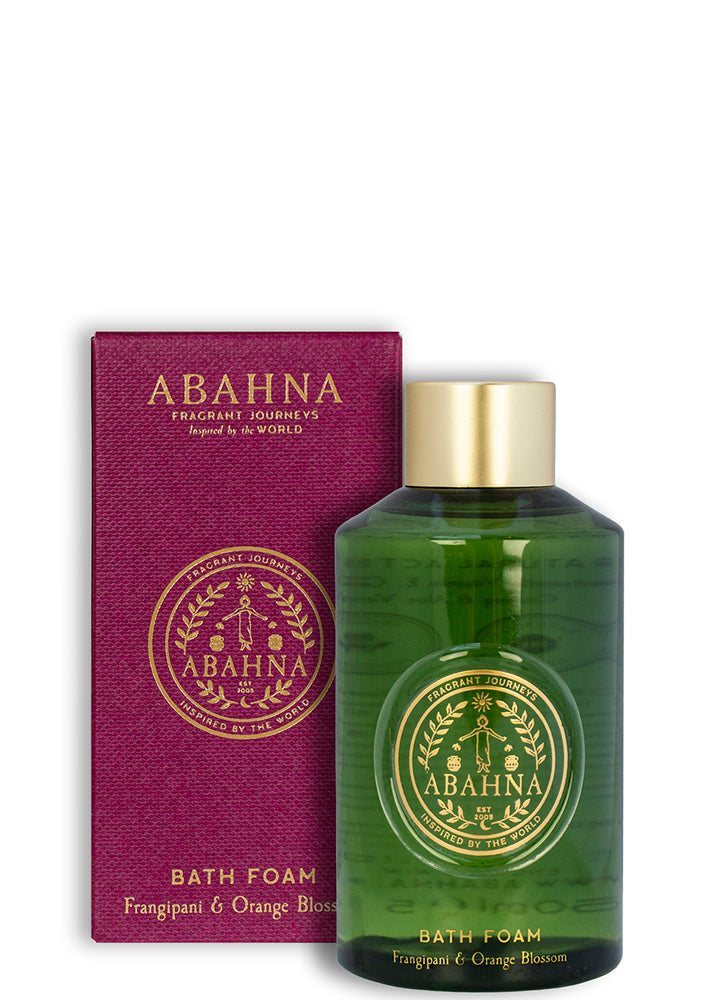 Abahna Frangipani & Orange Blossom bath foam – luxury floral bubbles