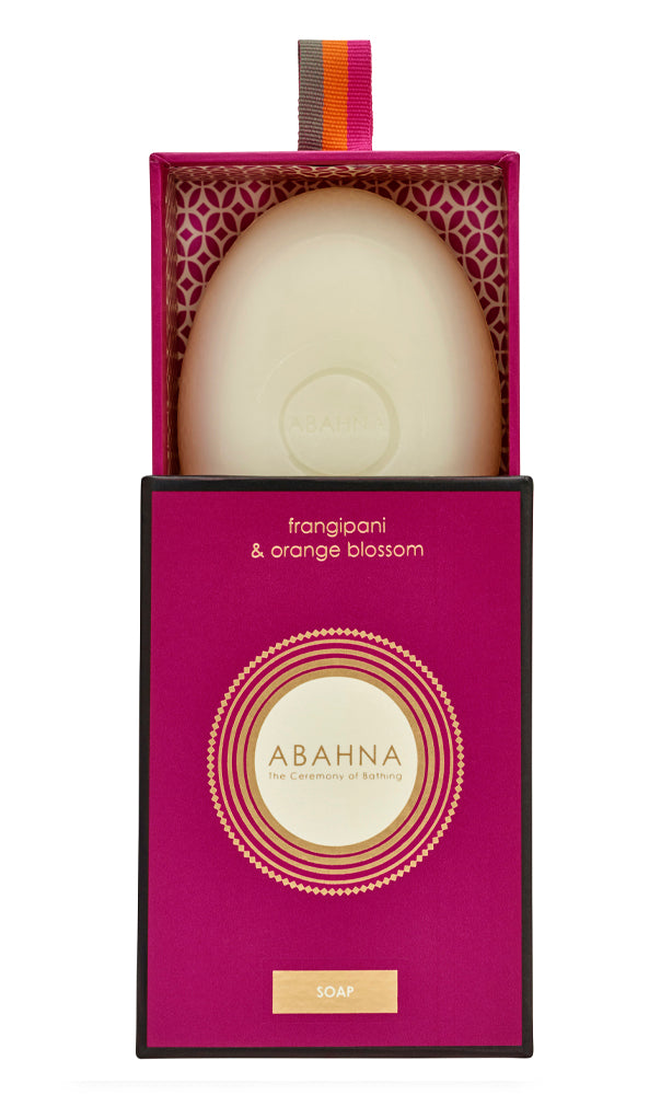 Luxury floral soap with shea butter – Frangipani & Orange Blossom by Abahna