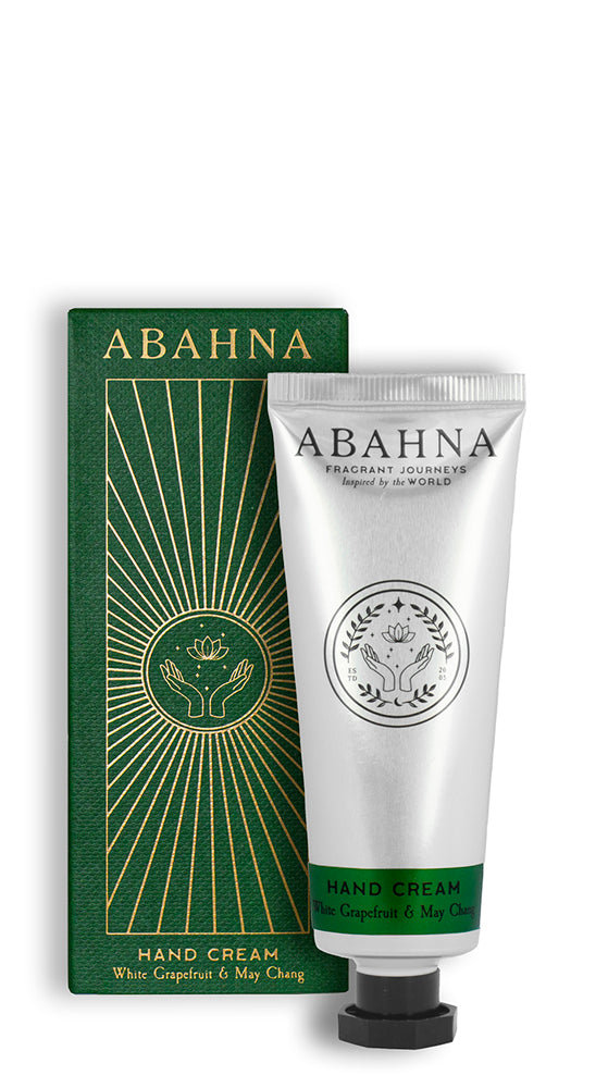 Abahna White Grapefruit & May Chang hand cream – luxury citrus moisturiser