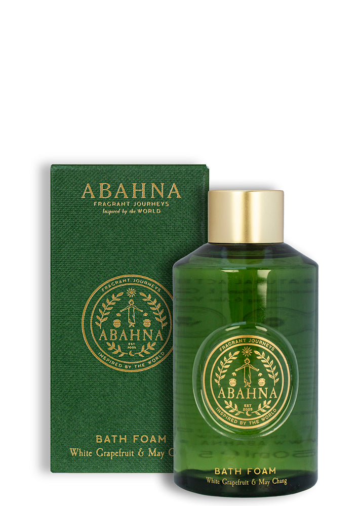 Abahna White Grapefruit & May Chang bath foam – uplifting citrus bubbles