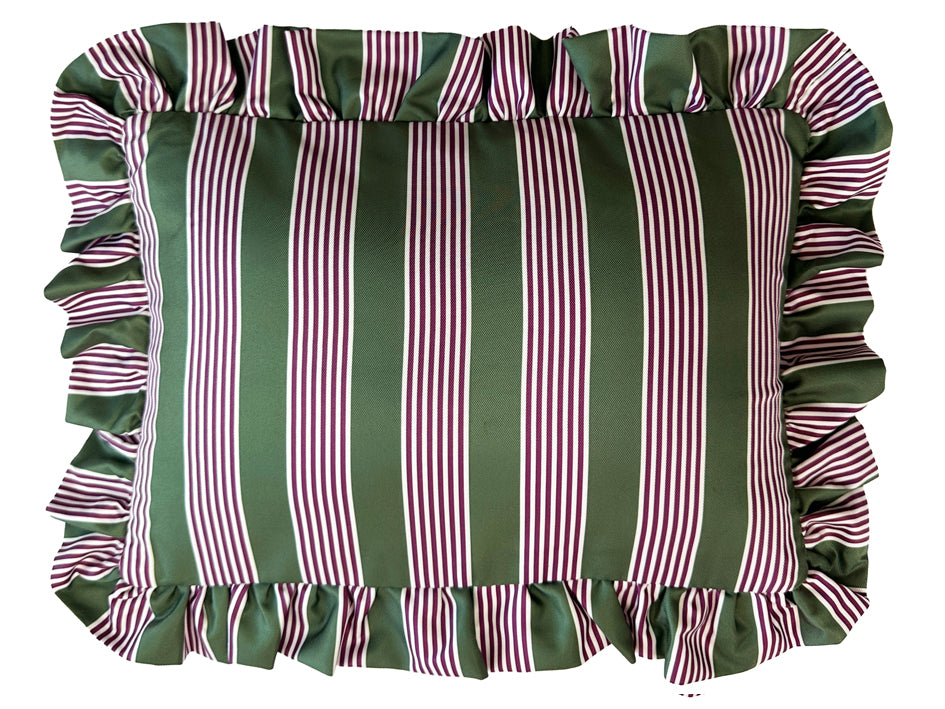 Pink and green bath pillow with washable cover – elegant bathroom comfort