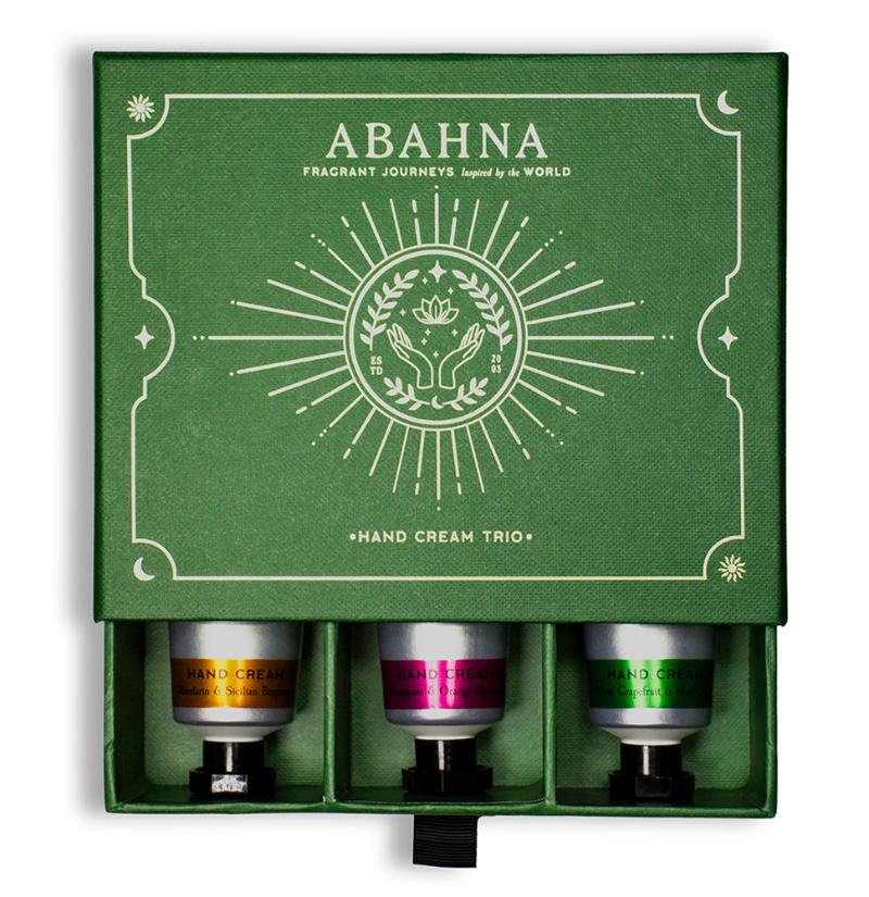 Abahna luxury hand cream trio gift set – nourishing creams with botanical extracts