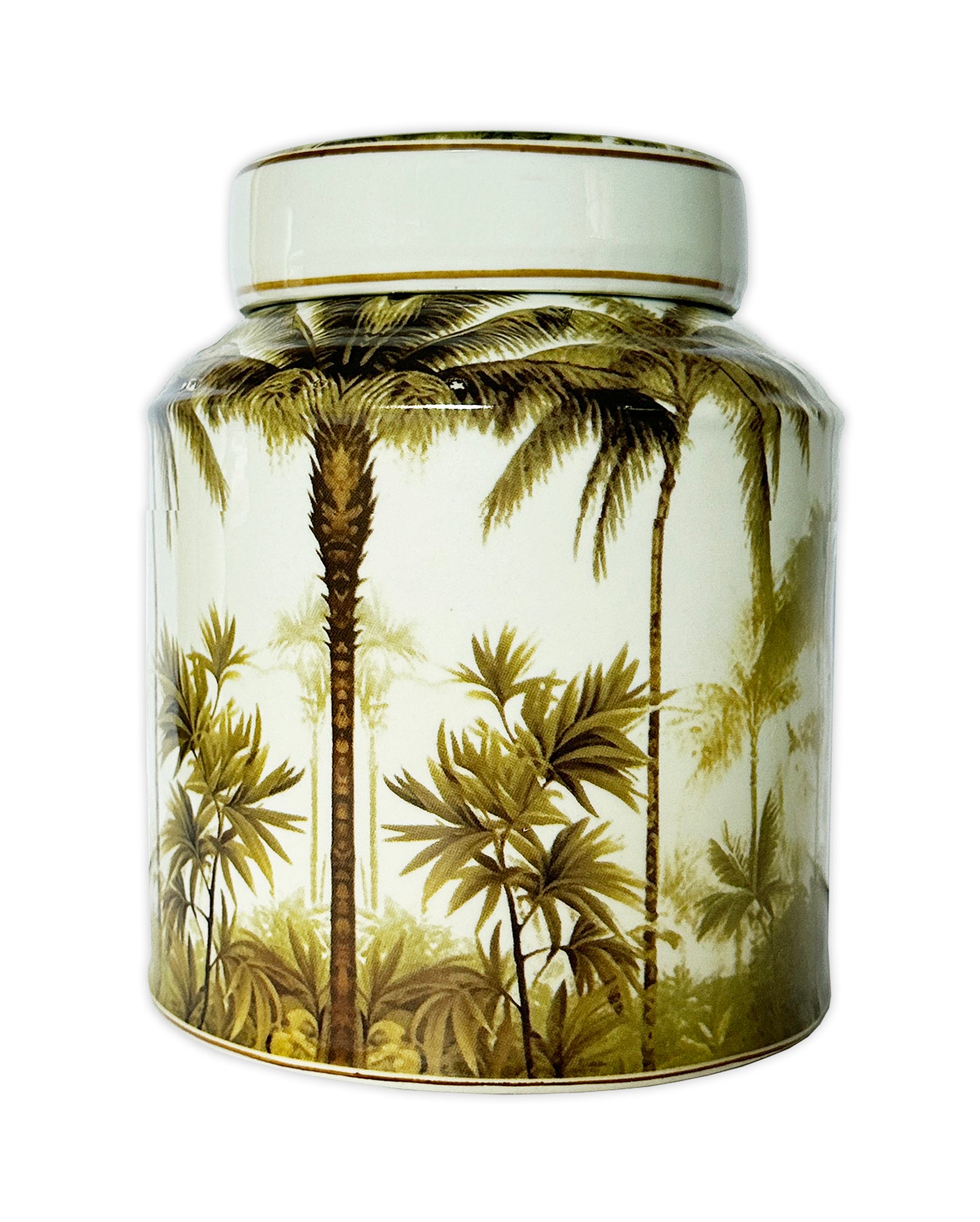 Vintage Porcelain Palm Jar 2