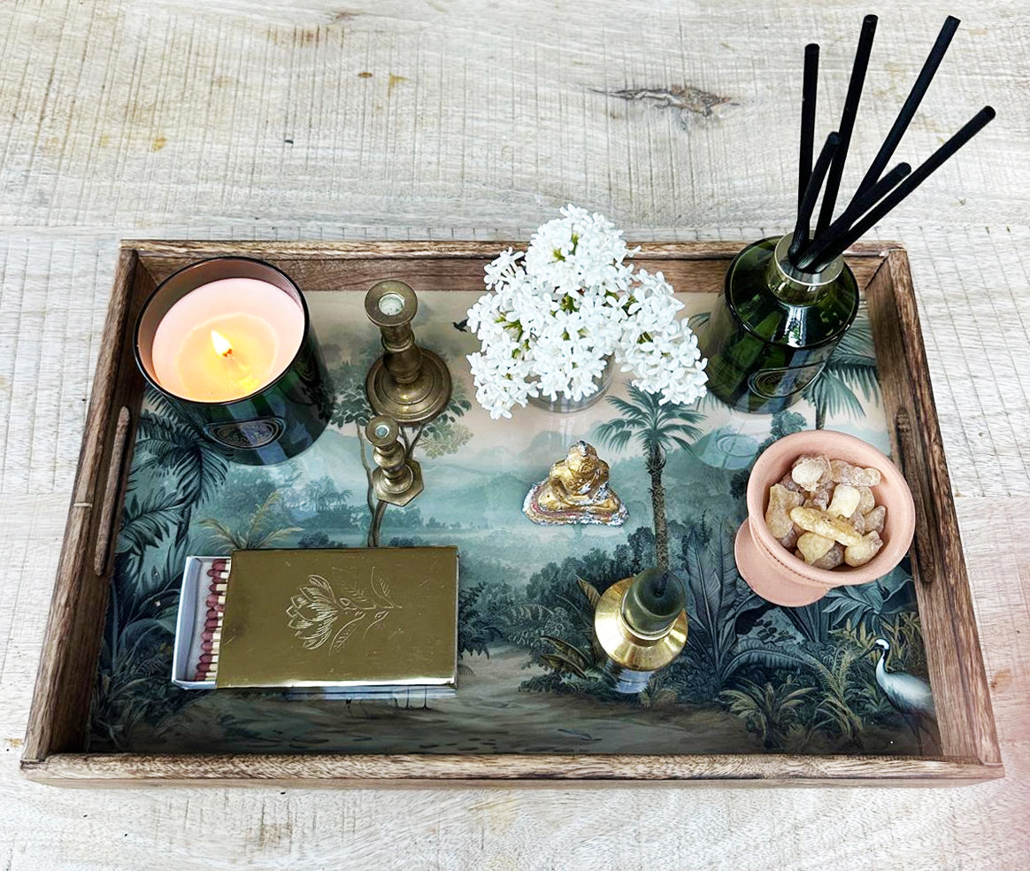 Vintage Jungle Tray - set of 2