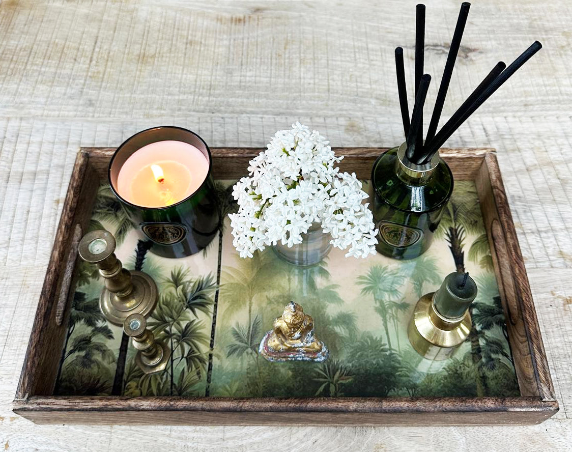 Vintage Jungle Tray - set of 2