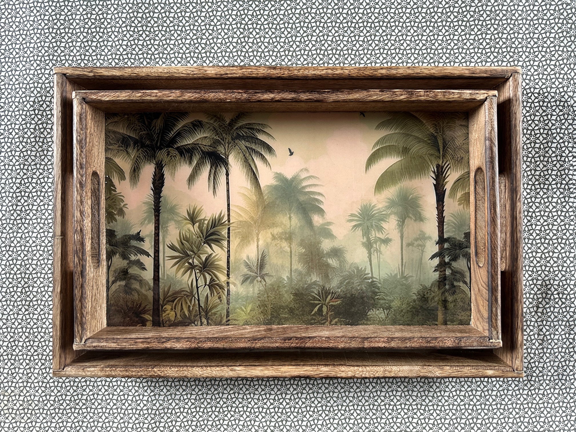 Vintage Jungle Tray - set of 2