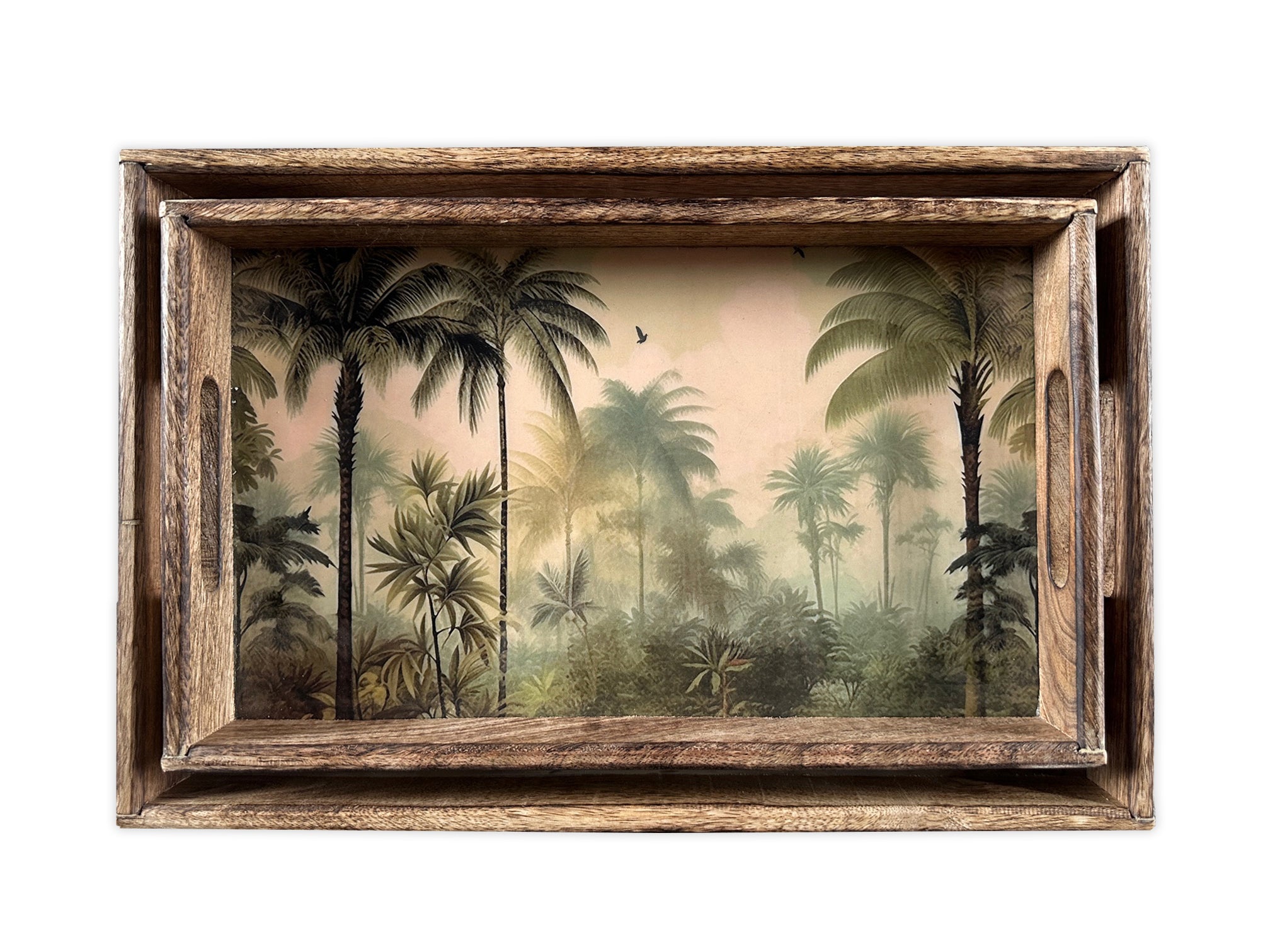 Vintage Jungle Tray - set of 2