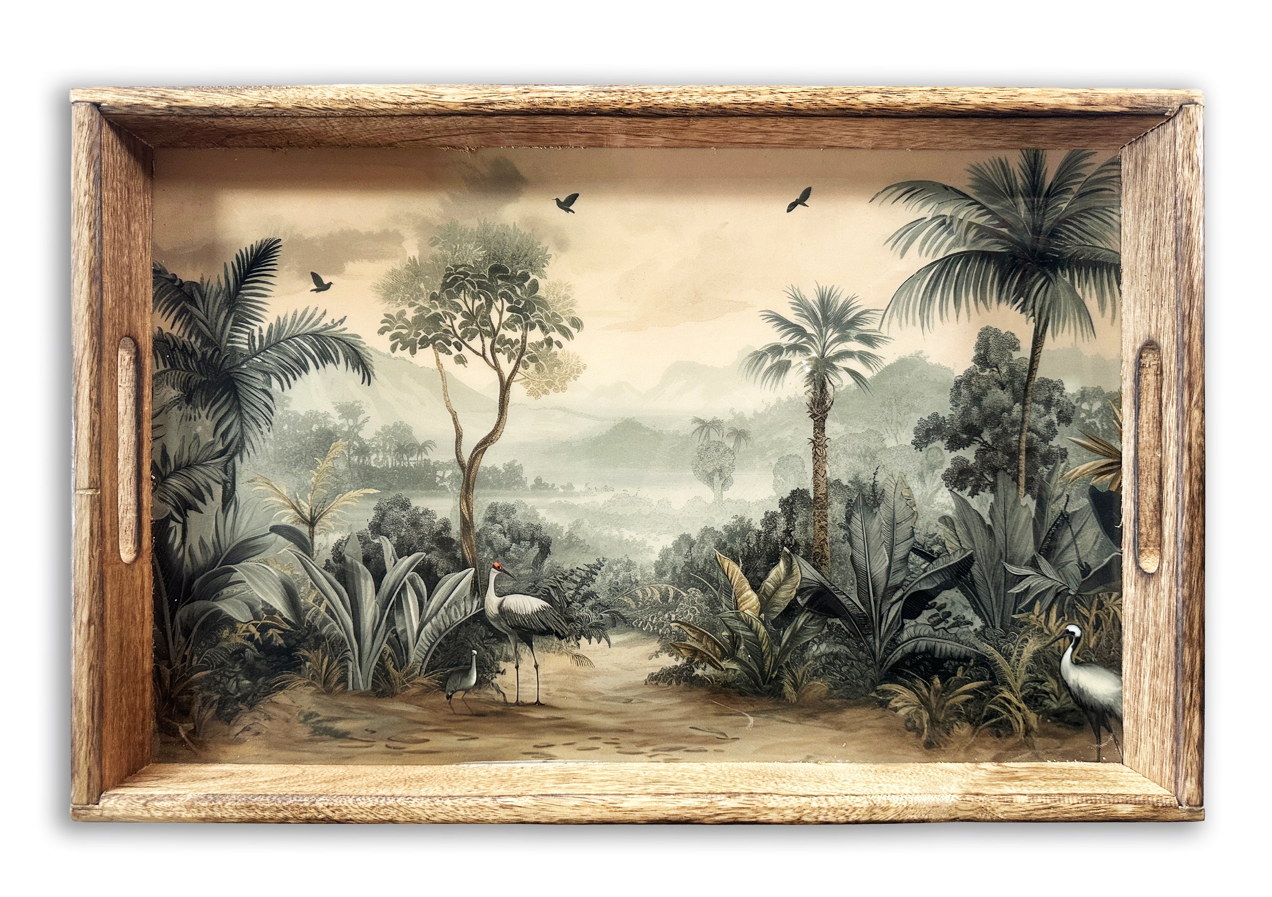 Vintage Jungle Tray - set of 2