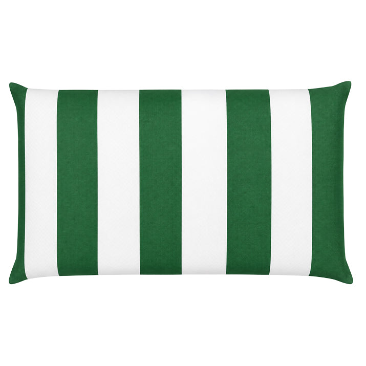 The Original Large Bath Pillow by Abahna® Monaco Stripe (Green)