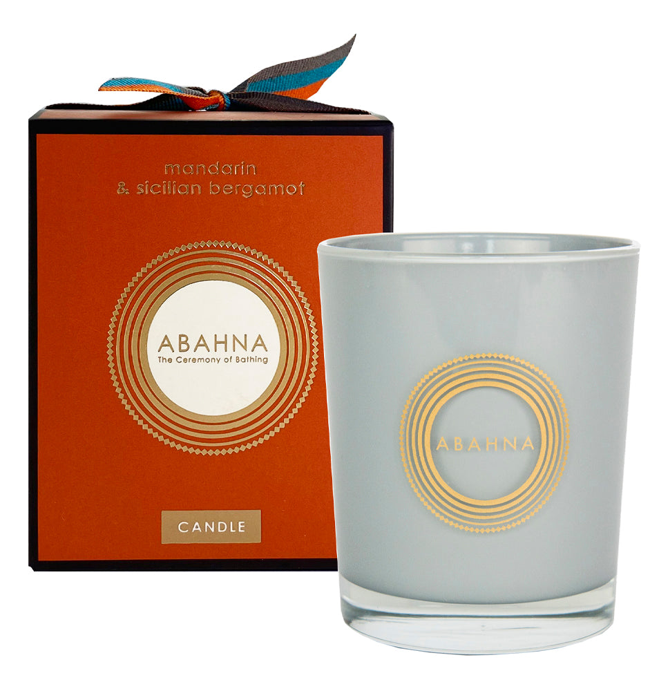 Abahna Mandarin & Sicilian Bergamot candle – natural wax citrus scented candle SALE