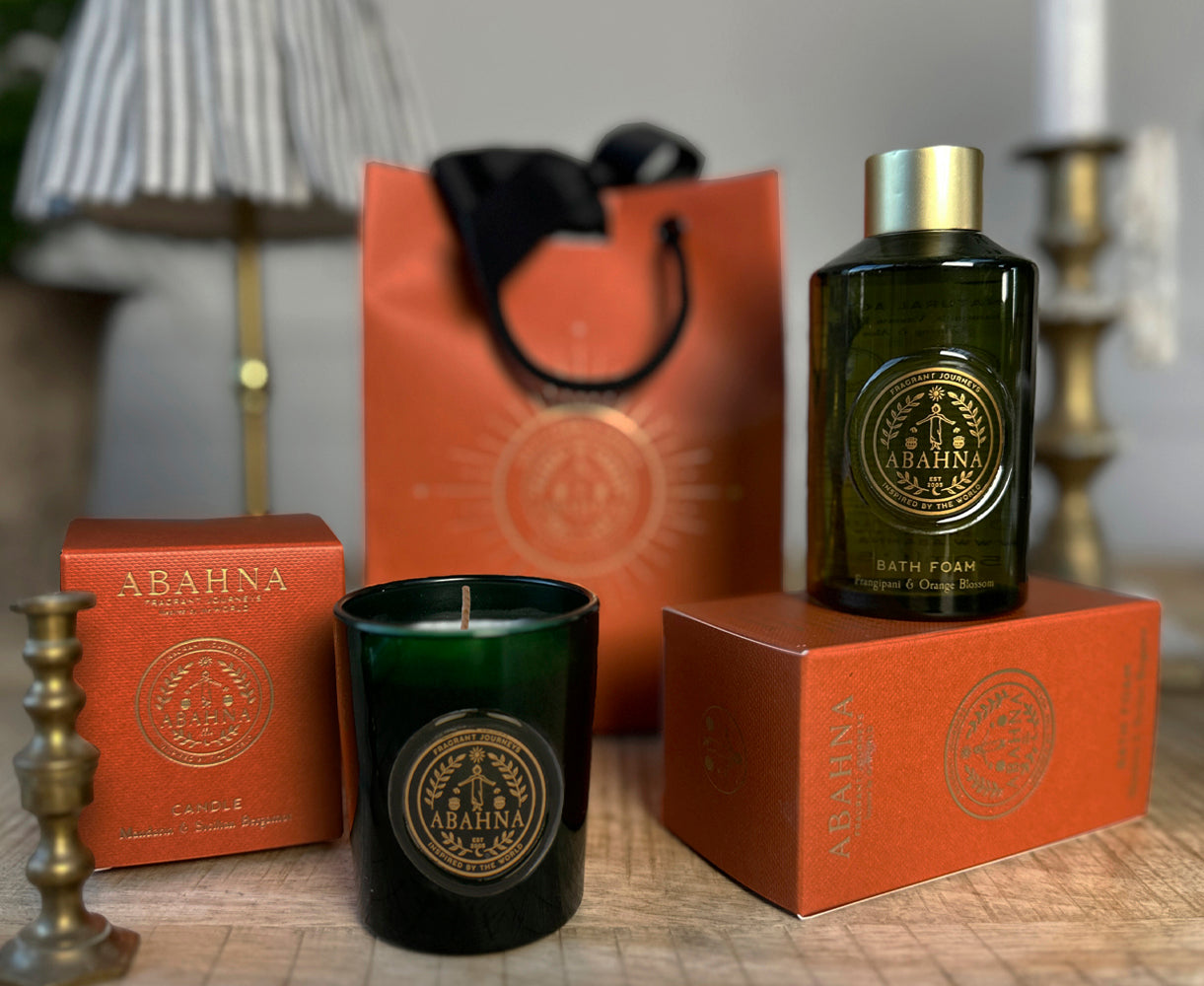 Mandarin & Sicilian Bergamot bath and candle duo – eco-friendly luxury gift | Abahna