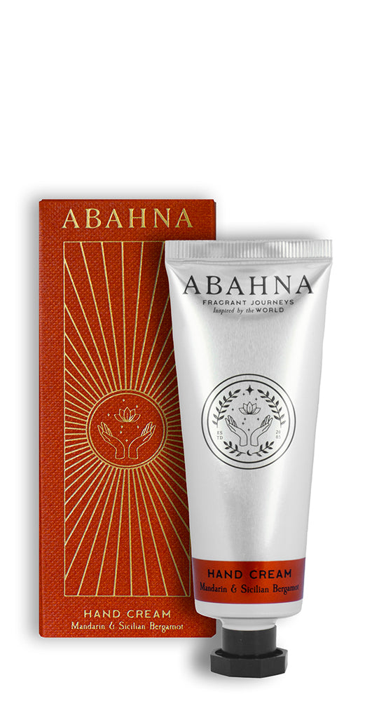 Abahna Mandarin & Sicilian Bergamot hand cream – luxury citrus moisturiser