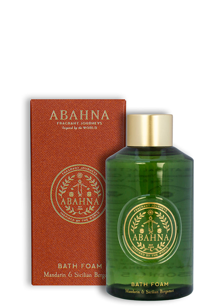 Abahna Mandarin & Sicilian Bergamot mini bath foam – luxury citrus bath product for spa-inspired rituals