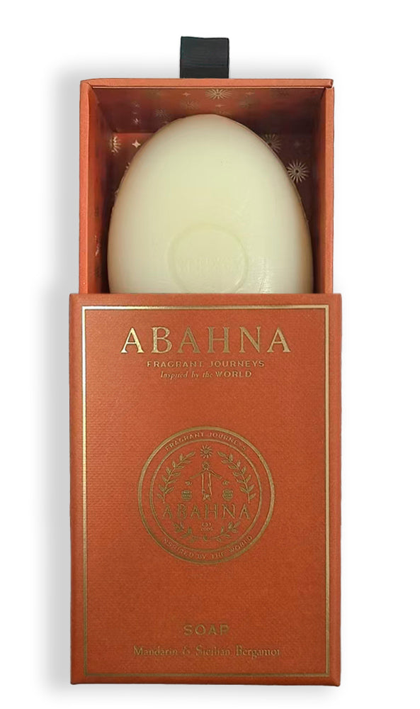 Abahna Mandarin & Sicilian Bergamot luxury soap – citrus triple milled
