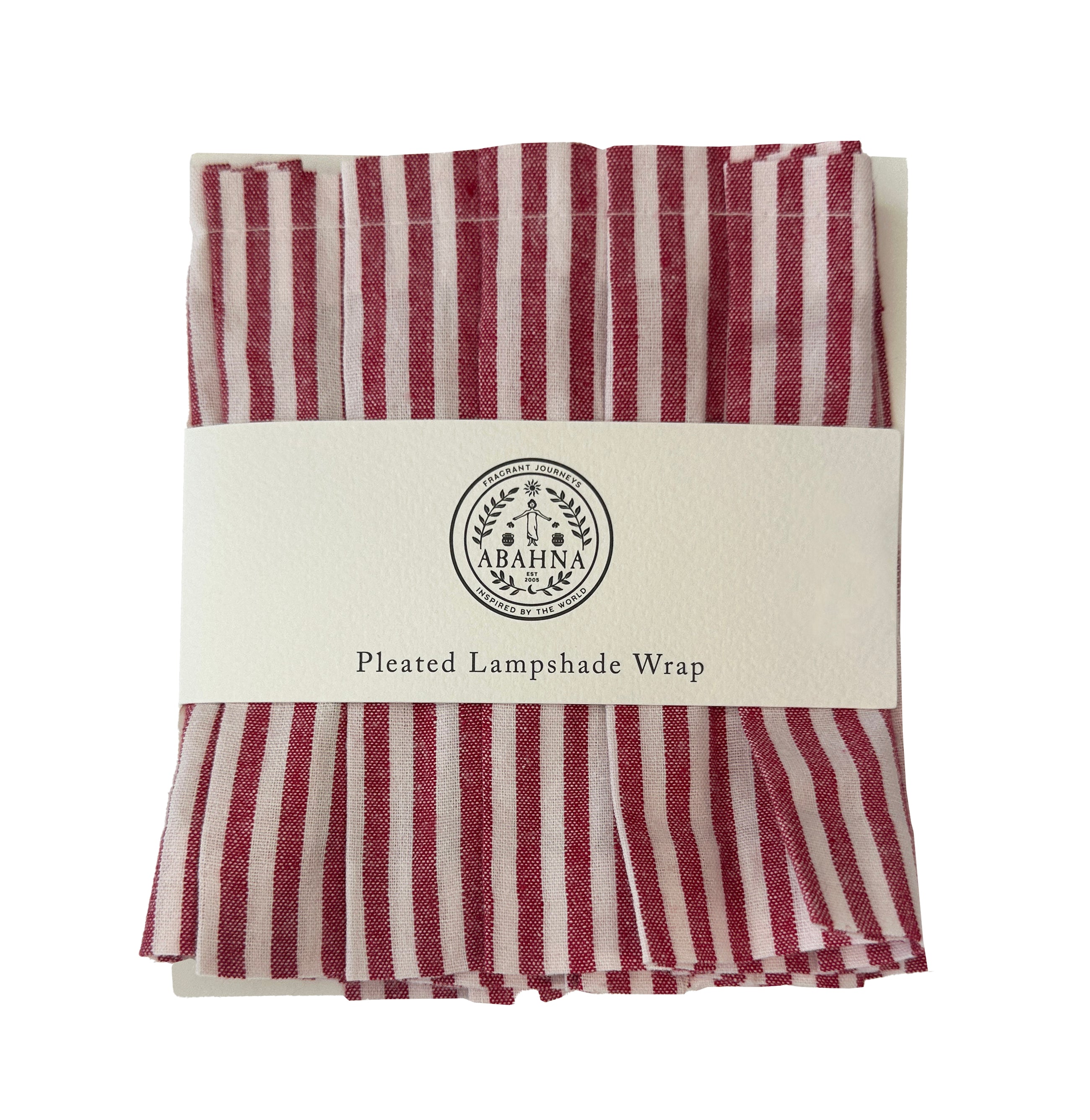 Pink and White Stripe Pleated Bathroom Lamp Shade | Abahna