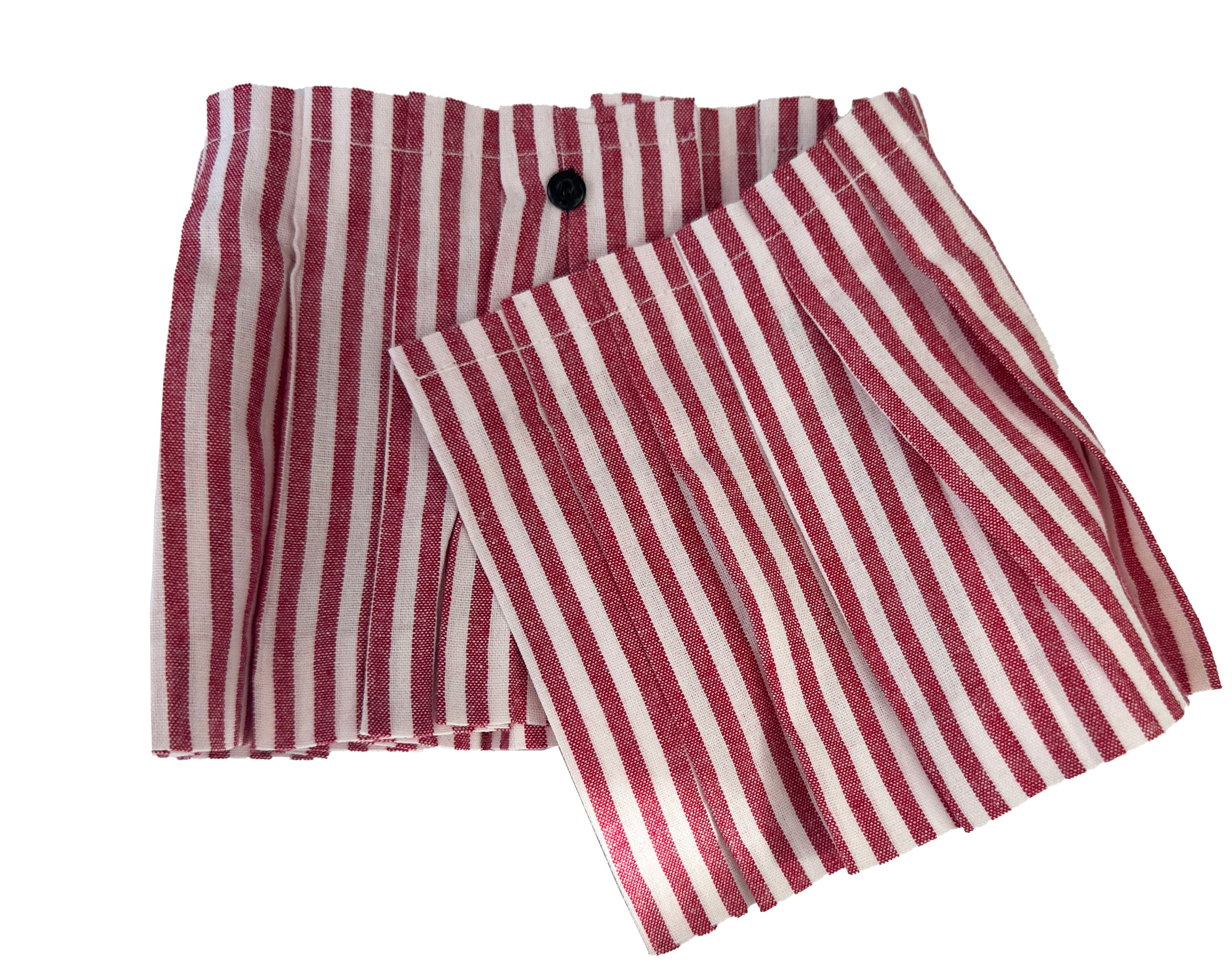 Pink & white linen pleated lamp shade – elegant bathroom lighting accessory