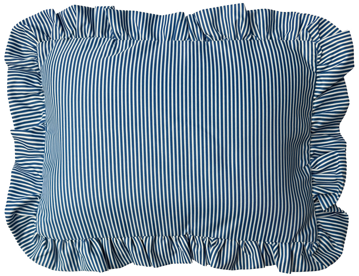 The Original Bath Pillow by Abahna® Riviera Stripe (Blue) Unboxed
