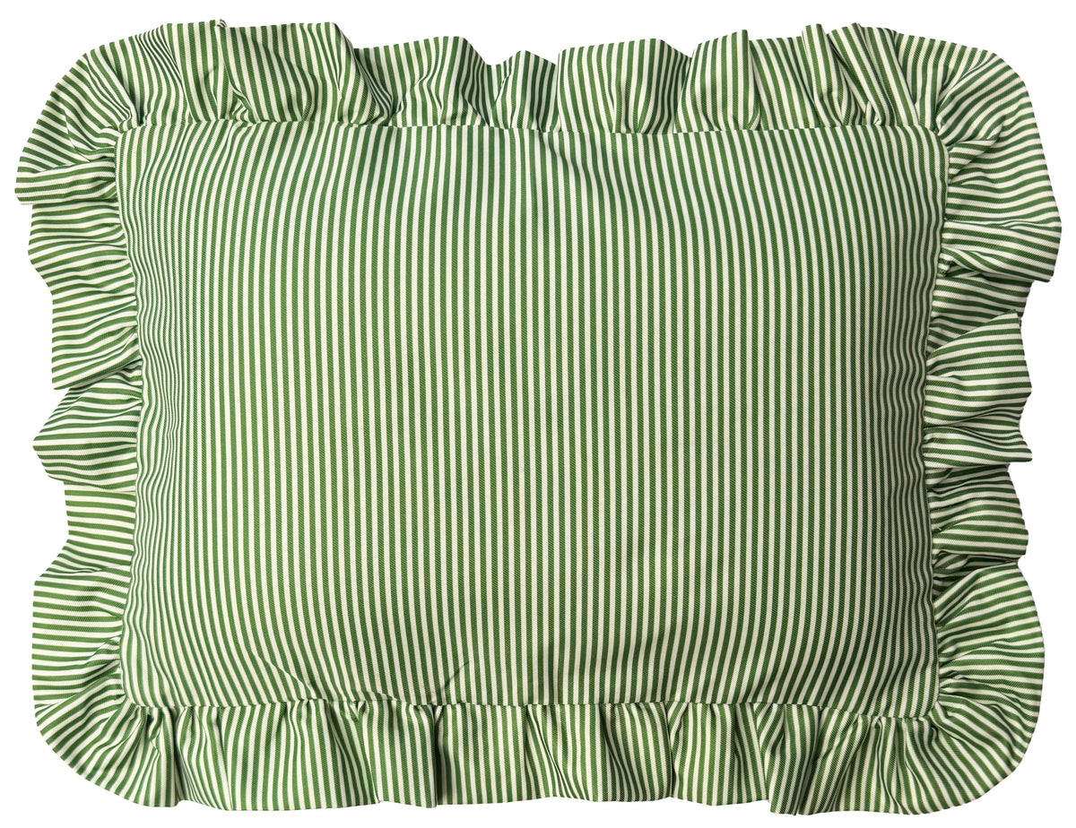 The Original Bath Pillow by Abahna® Riviera Stripe (Green) Unboxed