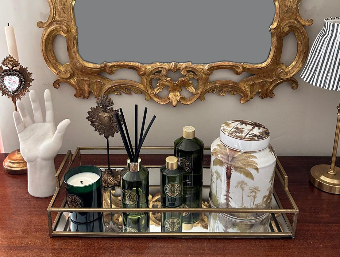 Antique Gold Mirror Tray