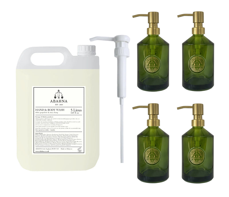 5 Litre Hand & Body wash Refill set - White Grapefruit & May Chang