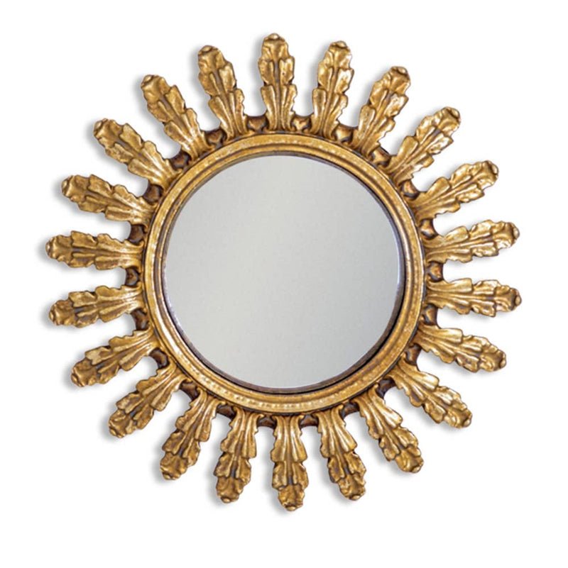 Antique Gold Ornate Round Mirror