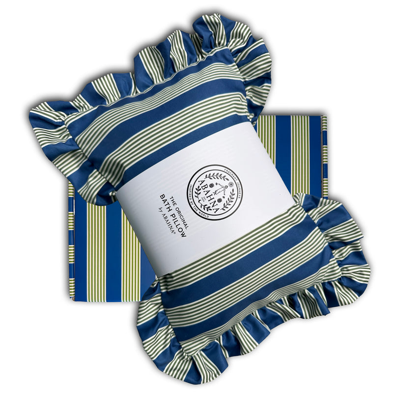 The Original Bath Pillow - blue & green (boxed)