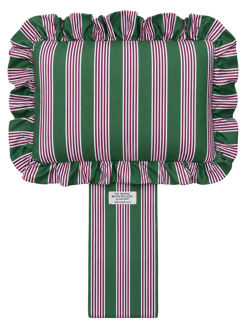 The Original Free Standing Bath Pillow by Abahna® Heritage Stripe (Pink)