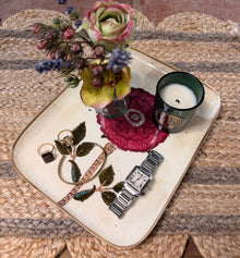 Enamelled decorative Peony Tray Medium