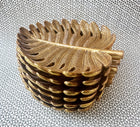 Antique Gold Palm Leaf Tray