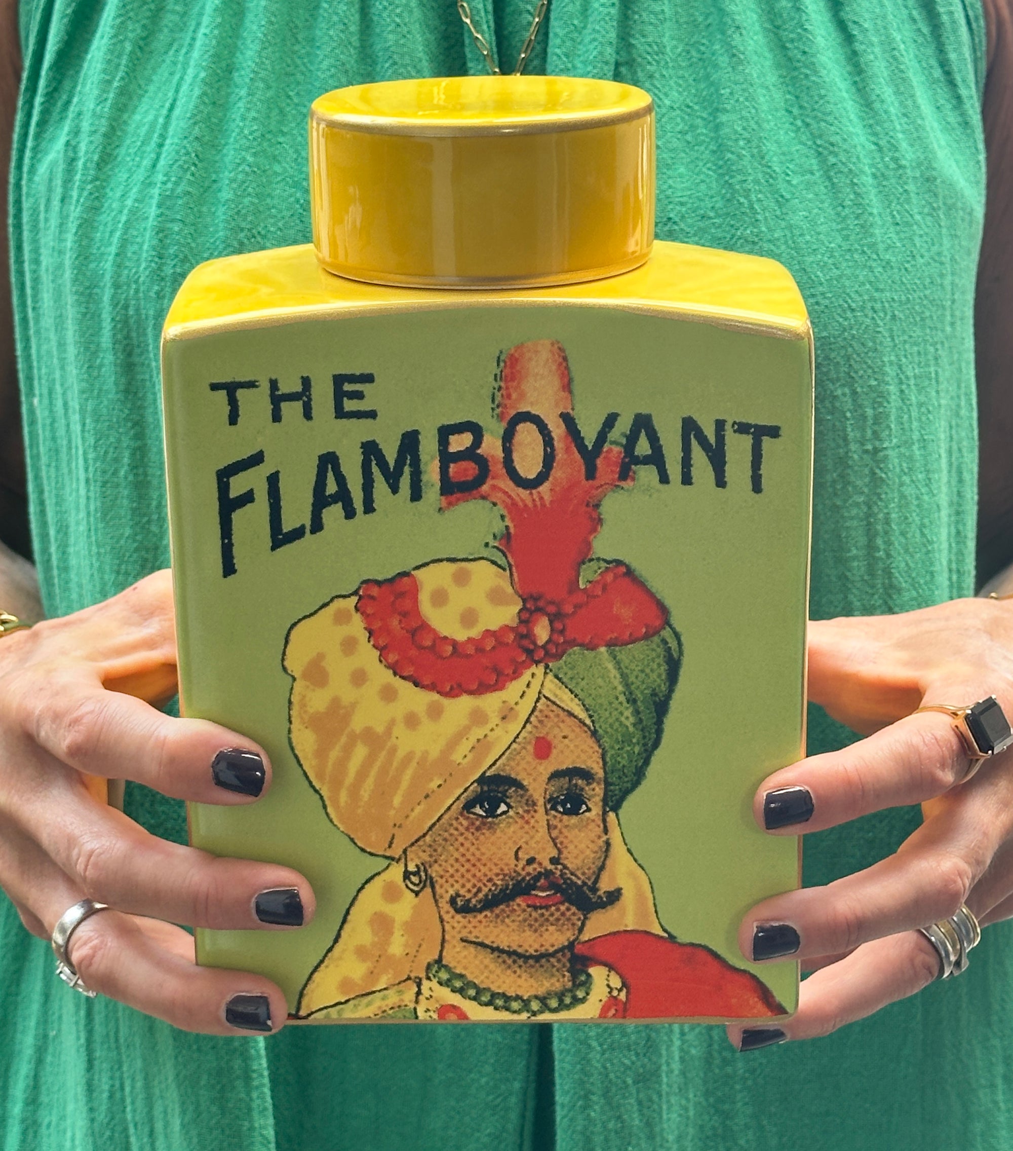Vintage style Indian ginger jar