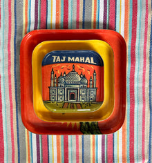 Set of 3 Vintage Indian style enamel Trinket Trays -2