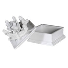 Square Coral White Trinket Box
