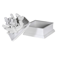 Square Coral White Trinket Box