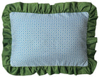 The Original Bath Pillow by Abahna® Amalfi Lattice (Green & Blue) Unboxed
