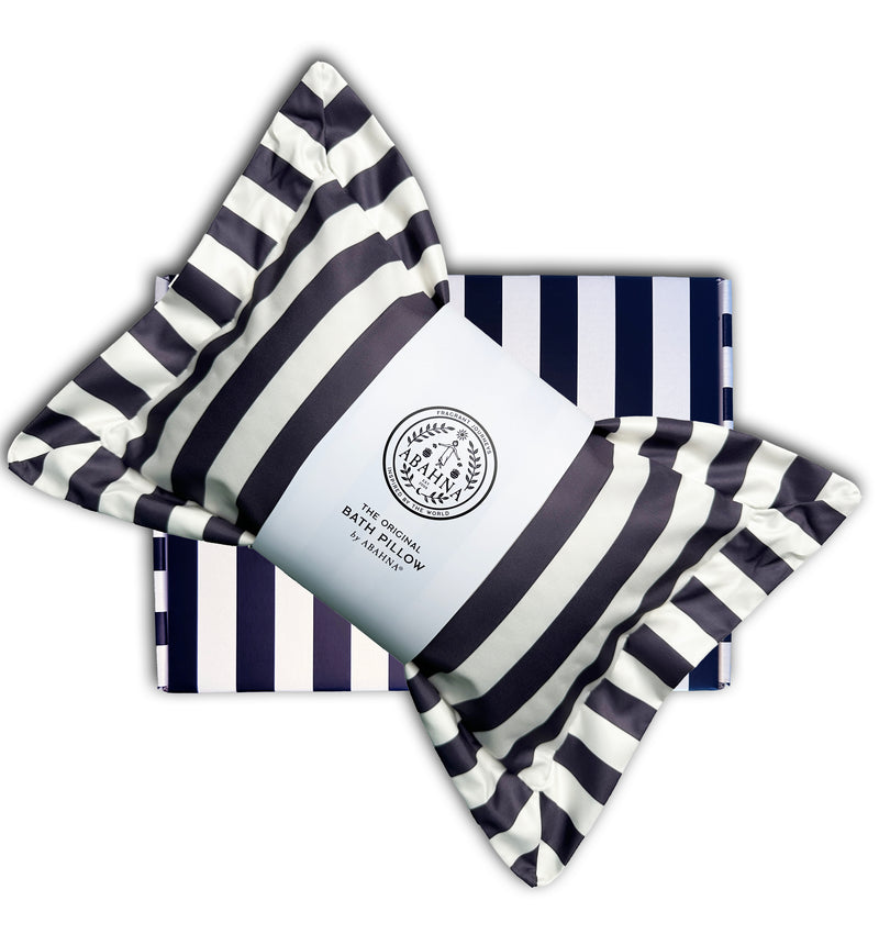 The Original Bath Pillow - charcoal grey & white (boxed)
