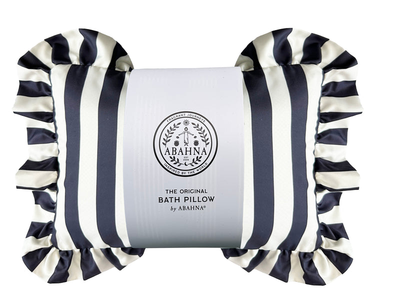 The Original Bath Pillow - charcoal grey & white