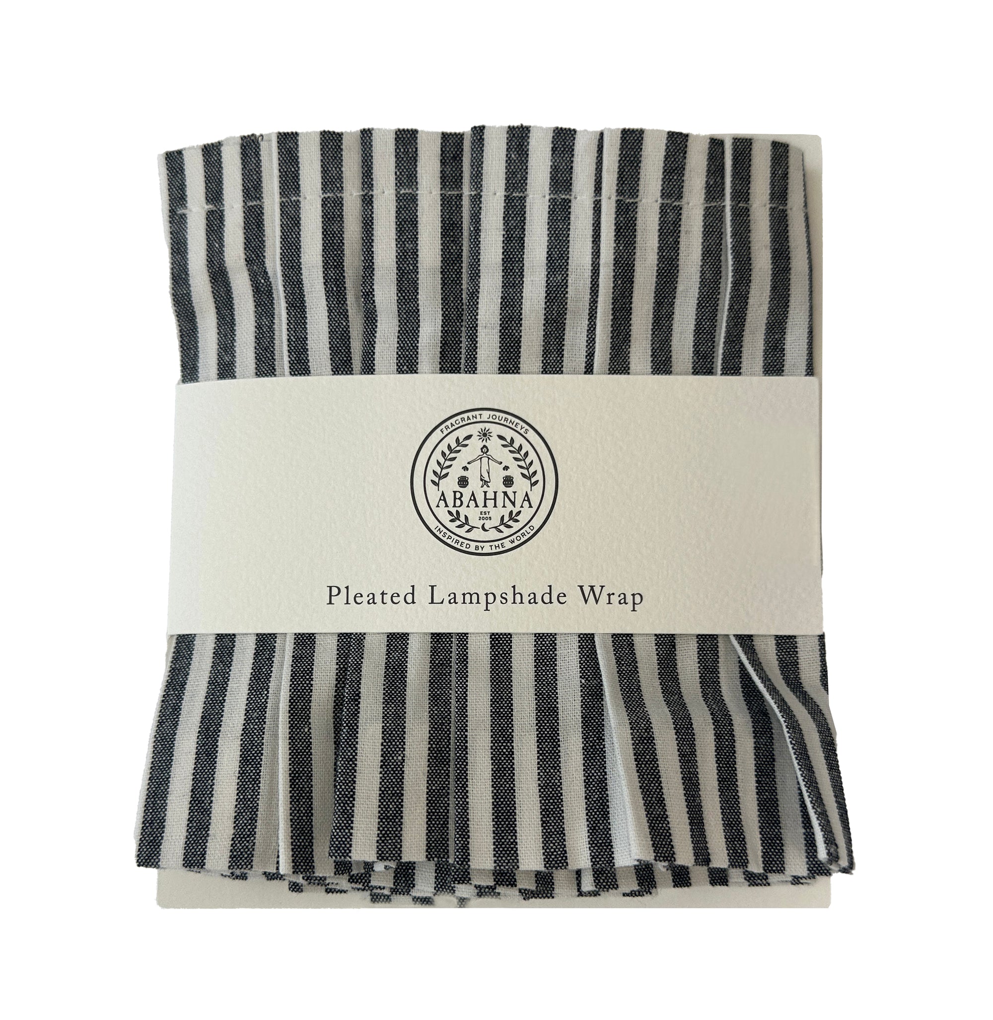 Black and White Stripe Pleated Bathroom Lamp Shade | Abahna