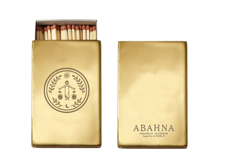 Engraved brass match box cover