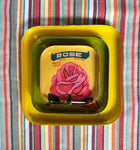 Set of 3 Vintage Indian style enamel Trinket Trays - 1