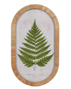 Botanical Fern Print in Rattan Frame