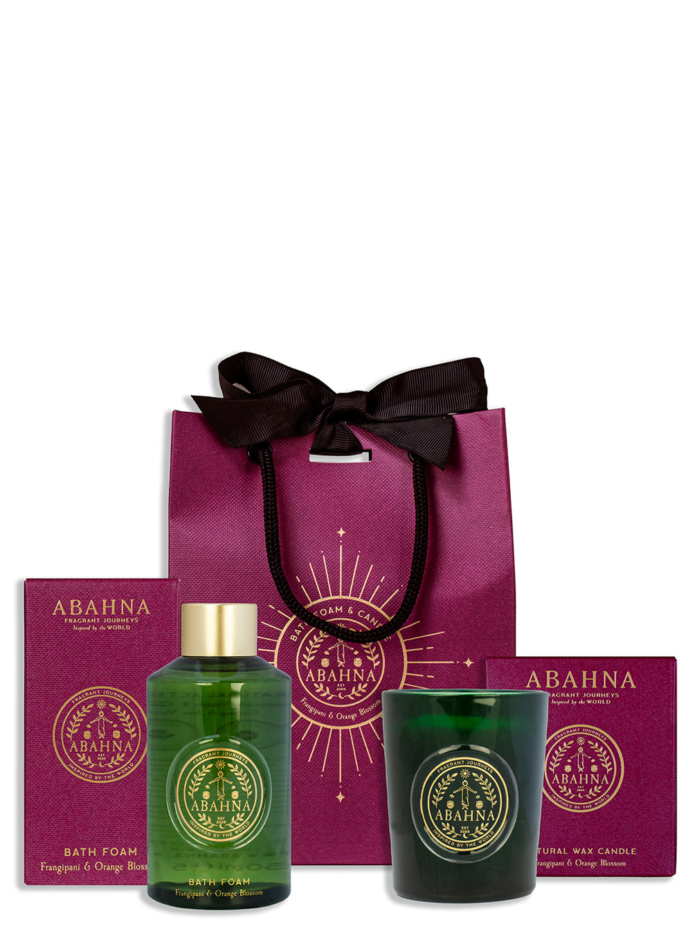 Bathe by candlelight - bath foam & candle - Frangipani & Orange Blossom