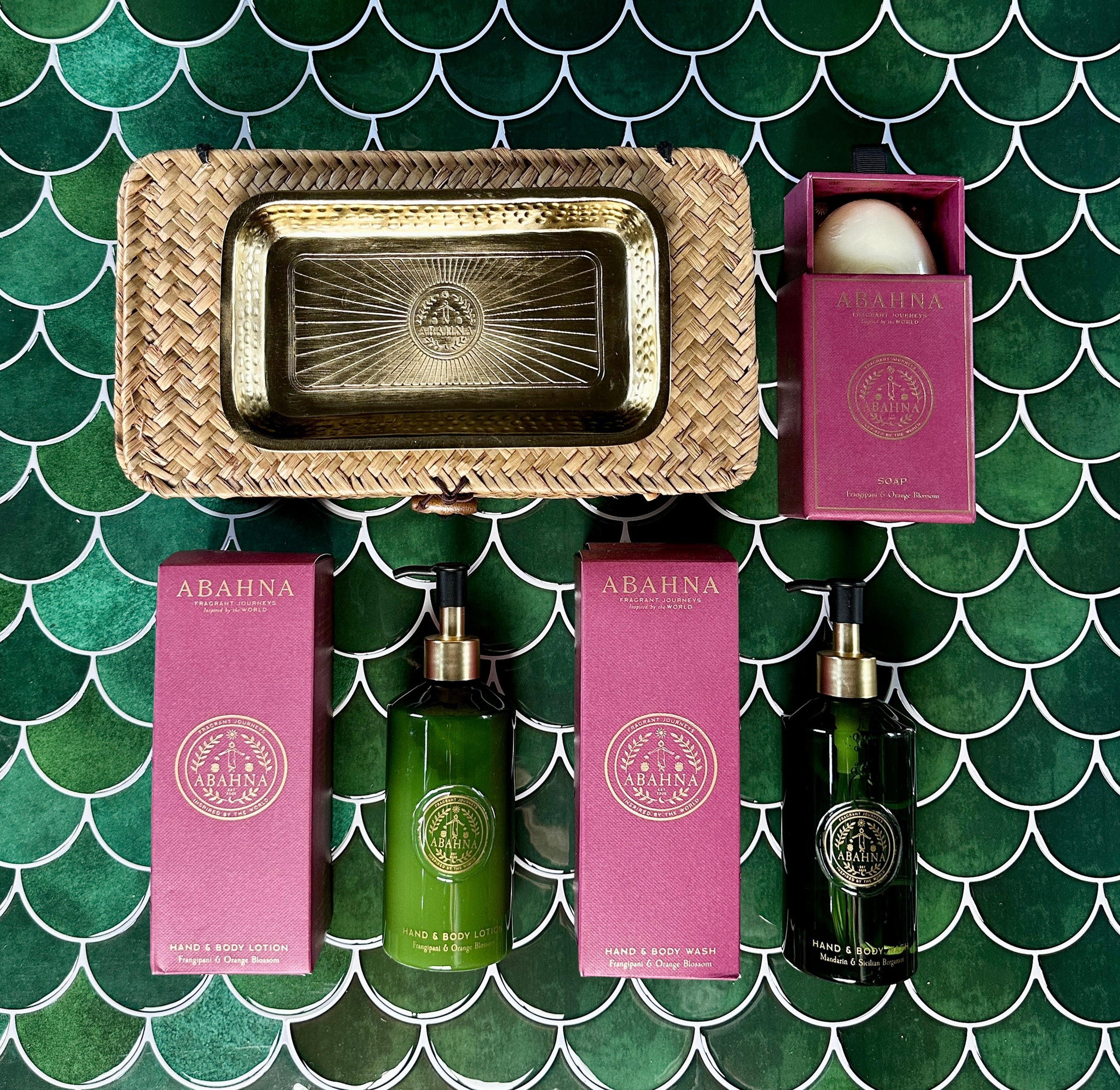 Bathroom Essentials Hamper - Frangipani & Orange Blossom