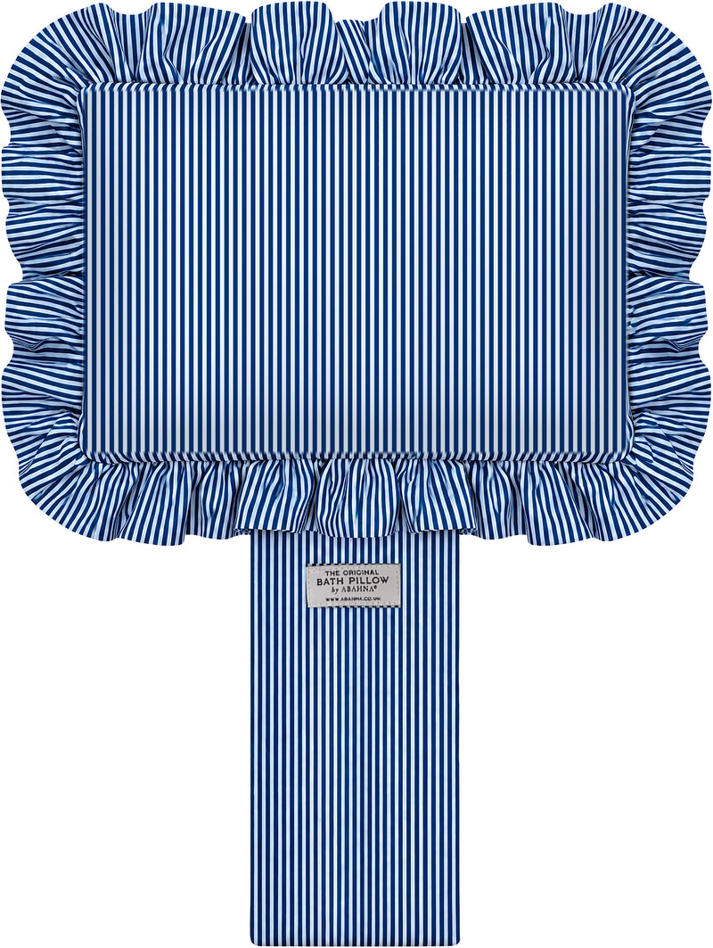 The Original Free Standing Bath Pillow by Abahna® Riviera Stripe (Blue)